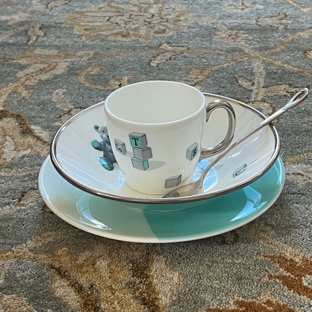 Tiffany & Co. Bear and Block 3-Piece Set + Elsa Peretti Padova Silver Spoon - Picture 4 of 5